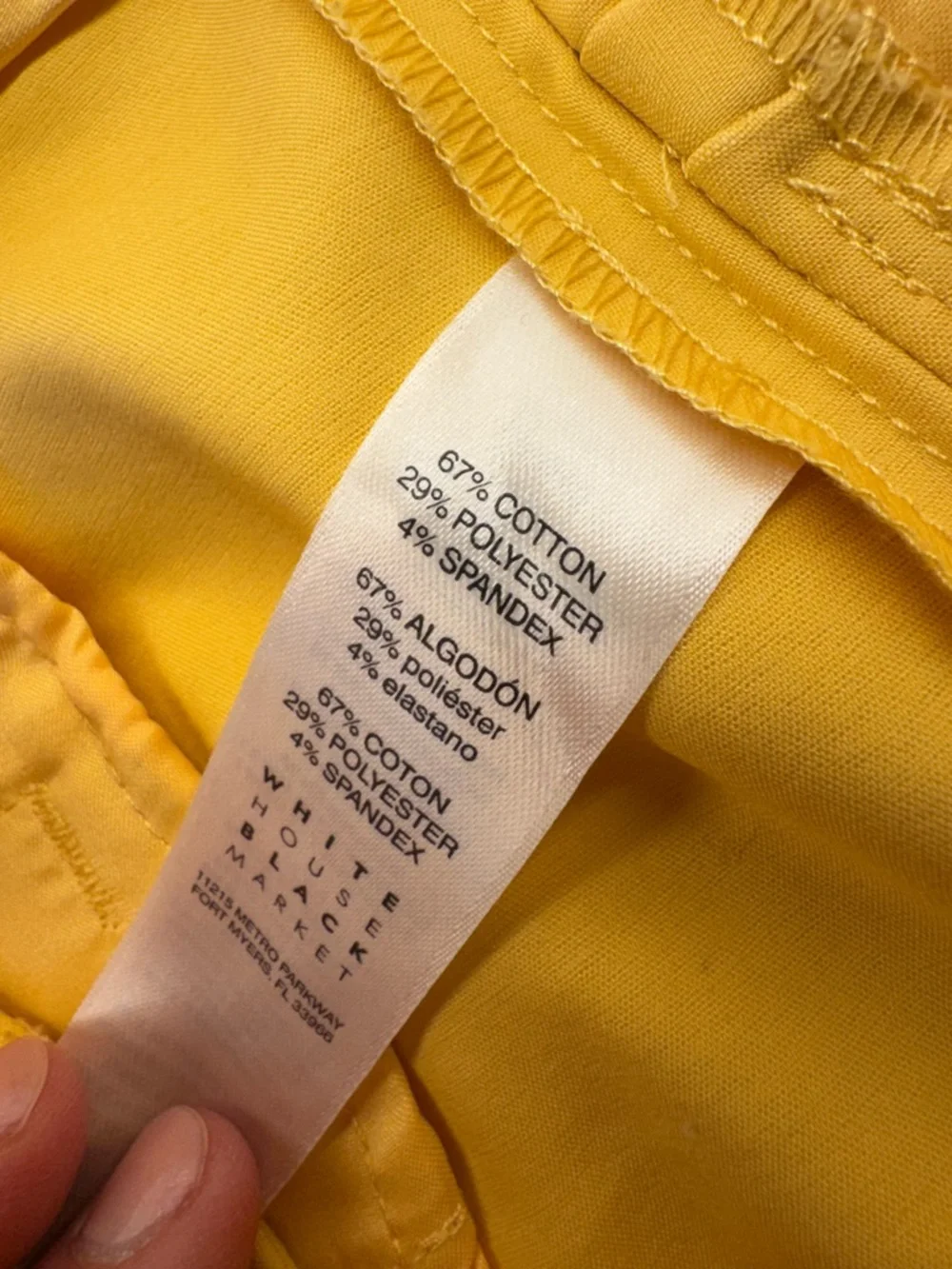 White House Black Market Yellow Women's Flat Front Shorts - Picture 4 of 5